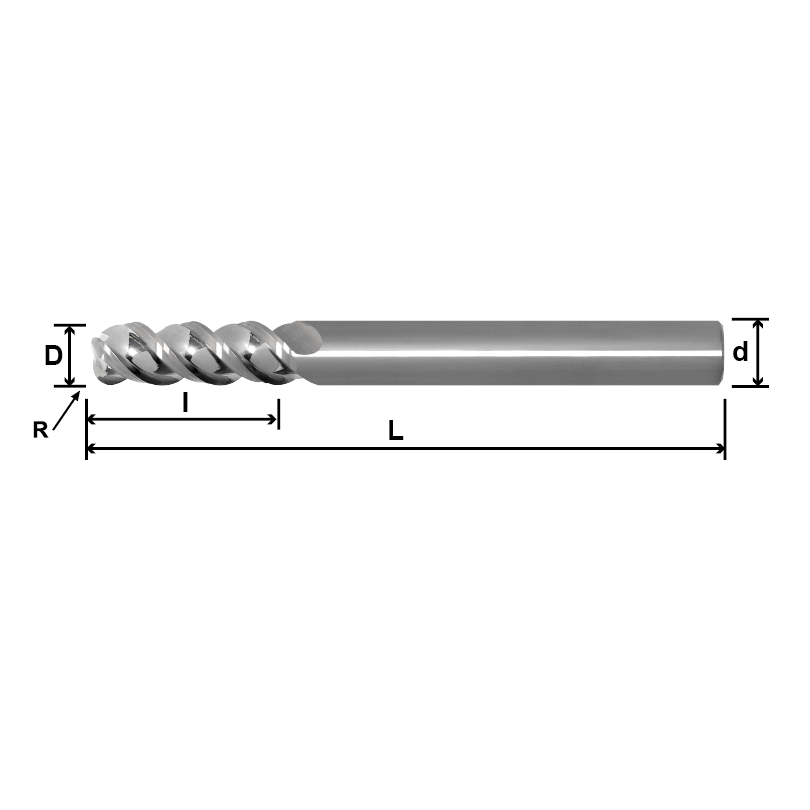 SLAR／MLAR／LLAR (Long Shank Corner Radius, For Aluminum Alloy), 3 Flutes