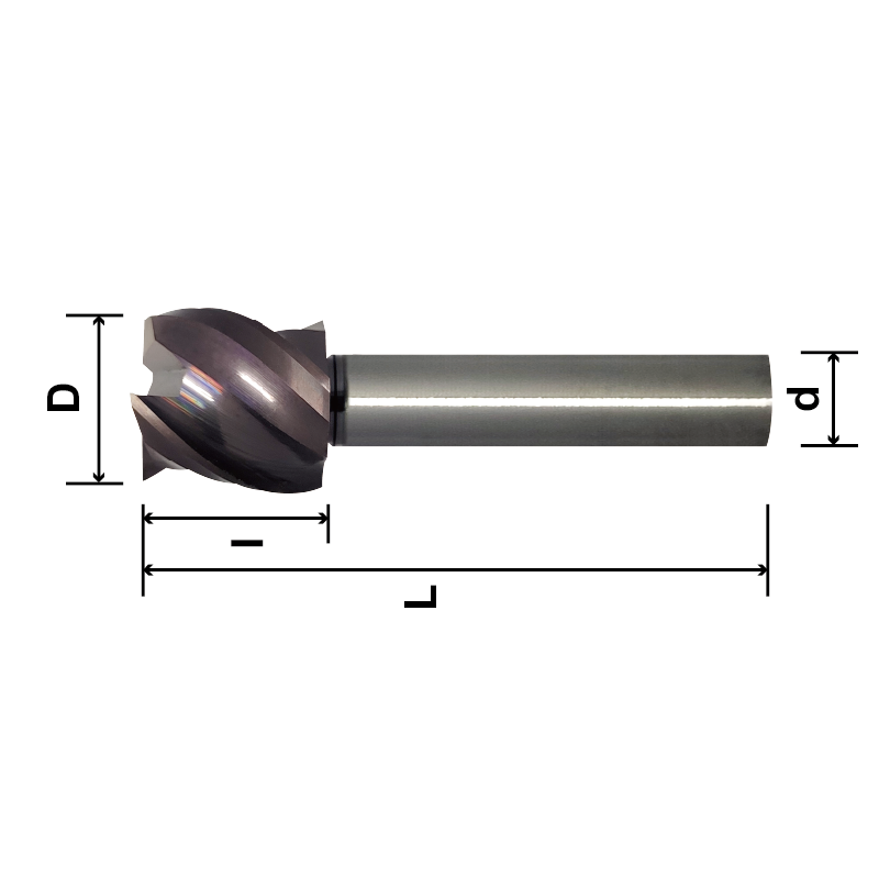 TMTPE (For Compound Lathe End Mill-Small handle mill), 3 Flutes-TMTPE TMTPE (For Compound Lathe End Mill-Small handle mill), 3 Flutes-TMTPE