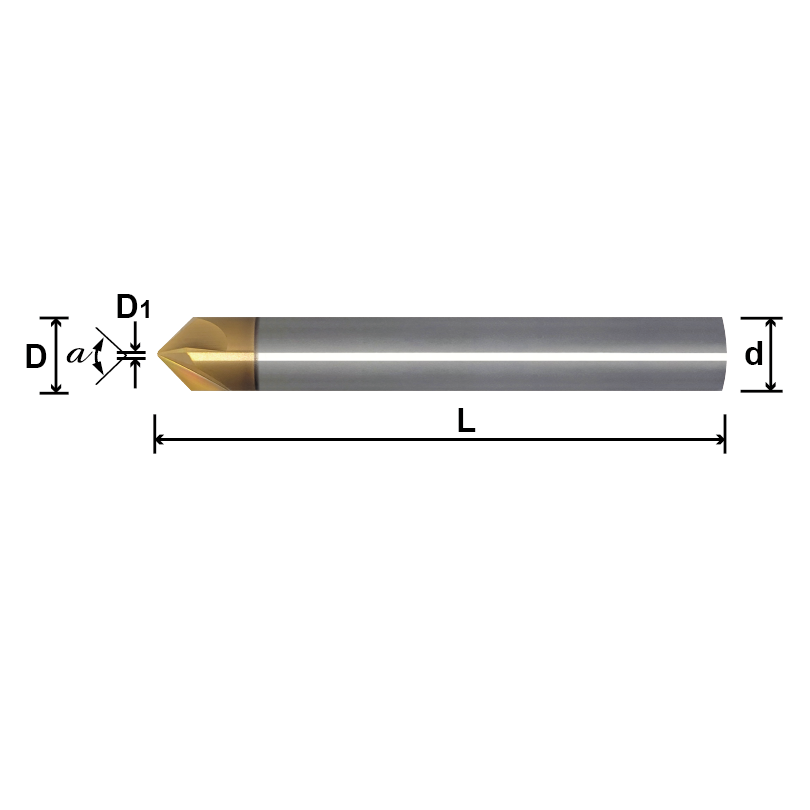 Tungsten Carbide Chamfering End Mill,4Flute-2R2WC Tungsten Carbide Chamfering End Mill,4Flute-2R2WC