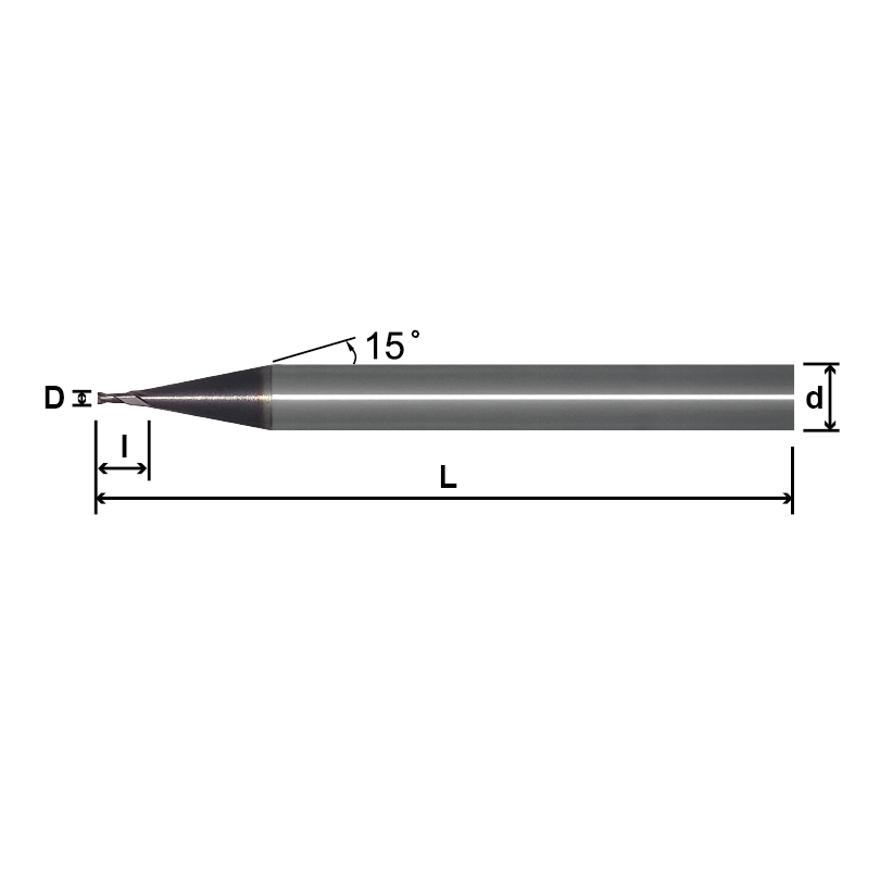 MSE2 (Flat End Mill),2 Flutes Decimal Diameter