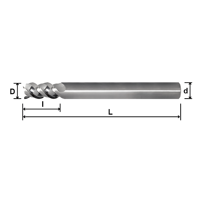 SLAE／MLAE (Long Shank, For Aluminum Alloy), 3 Flutes