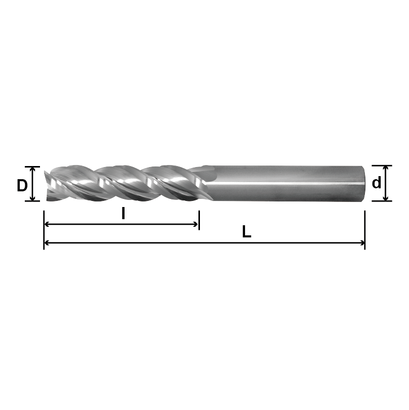 AELC (Long Flute Length, For Aluminum Alloy),3 Flutes