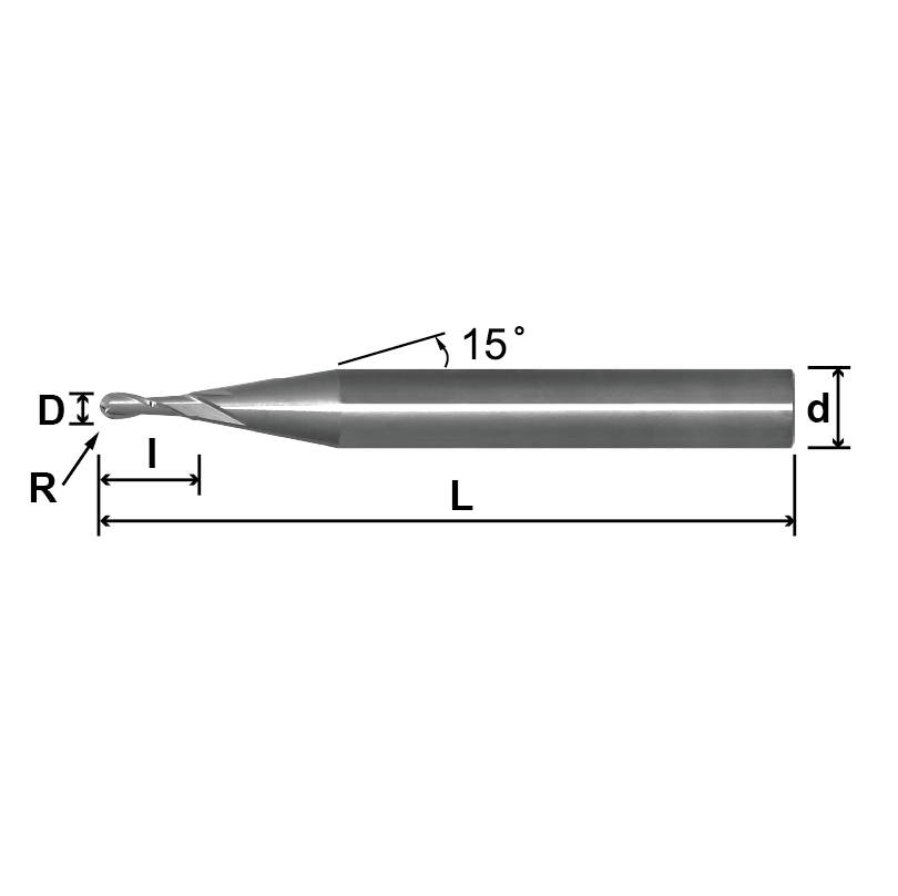 ACB (Ball Nose, Aluminum Alloy),2 Flutes