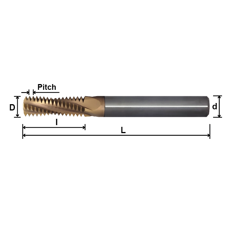 Thread Milling Tools-Helical Flutes-ISO Metric)-Full teeth-VUB Thread Milling Tools-Helical Flutes-ISO Metric)-Full teeth-VUB