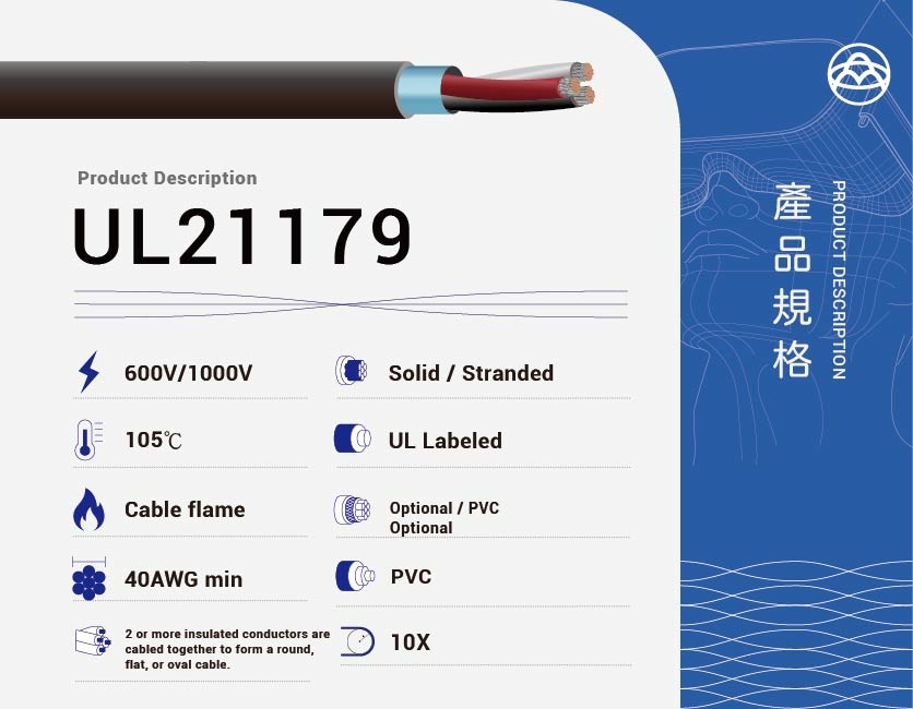聚氯乙烯絕緣電纜 – UL21179-UL21179