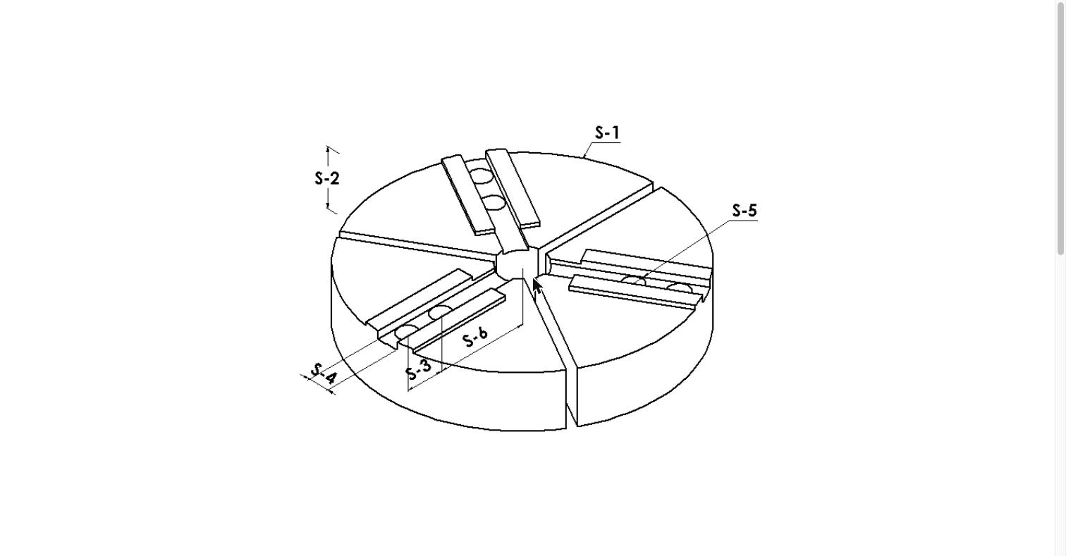Aluminum Round Jaws 1.5mmx60°