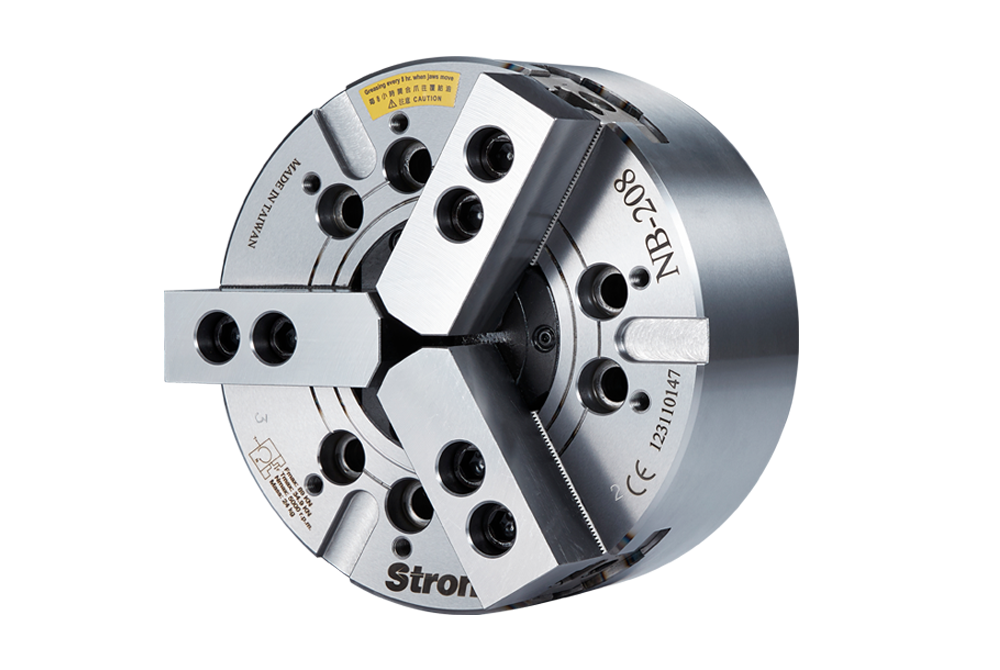 3-jaw through-hole power chuck (adapter excluded)