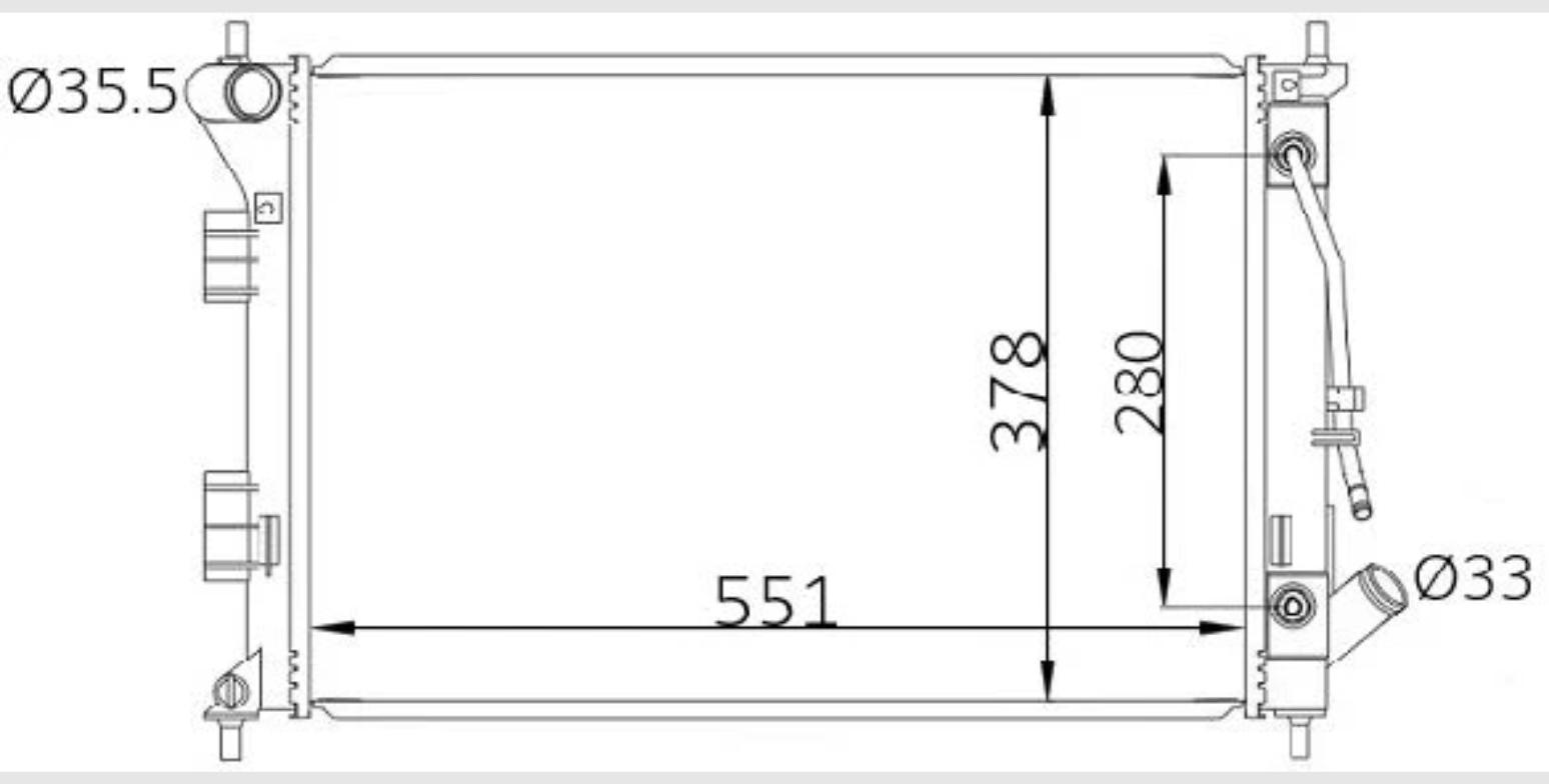 Car Radiator HYD-4007-A2-1R