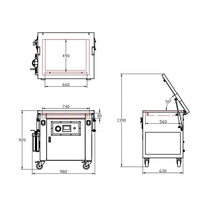 SCR-660 Rice vacuum and vibrate packaging machine for commercial use-SCR-660