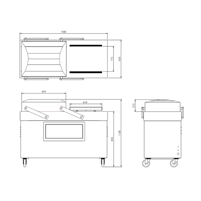 DC-650 Heavy-duty industrial chamber vacuum sealing machine-DC-650