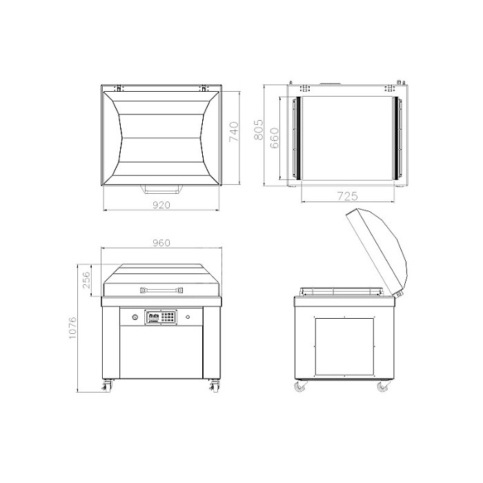 SC-800LR Industrial Single Chamber Vacuum Sealer for Food Packaging-SC-800LR